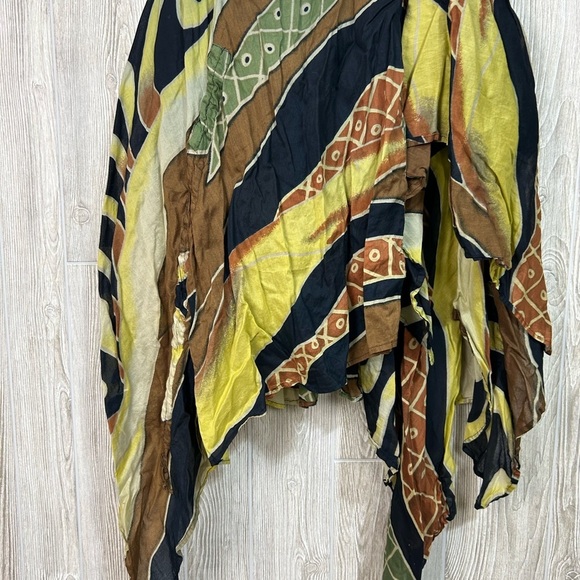 Vintage Sterling Styles Asymmetrical Abstract Adjustable Length Midi Skirt SZ L - Picture 6 of 16